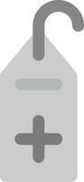 Inserisci etichetta grigio scala icona vettore