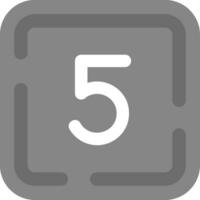 cinque grigio scala icona vettore