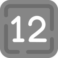 dodici grigio scala icona vettore