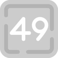 quaranta nove grigio scala icona vettore