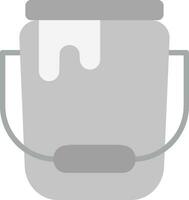 secchio grigio scala icona vettore