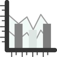 bar grafico grigio scala icona vettore