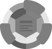 diagramma grigio scala icona vettore