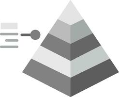 piramide grigio scala icona vettore