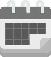 calendario grigio scala icona vettore