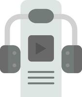 Audio guida grigio scala icona vettore