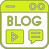 icona del vettore di blogging