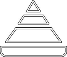 piramide grafico vettore icona