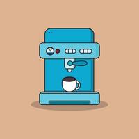 disegno dell'illustrazione vettoriale della macchina per caffè espresso