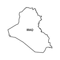 nazione carta geografica di Iraq vettore