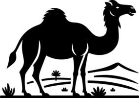 cammello nel deserto vettore