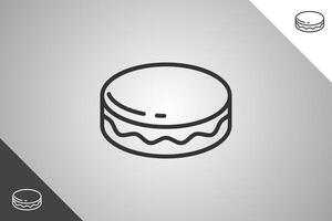 hamburger design elemento. forno, torte e pasticcini logo identità modello. Perfetto logo per attività commerciale relazionato per forno, torte e pasticcini. isolato sfondo. vettore eps 10.