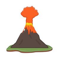 vulcano lava fuoco illustrazione vettore