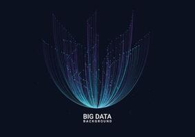 visualizzazione di big data. astratto tecnologia innovazione concetto di comunicazione digitale blu design sfondo. illustrazione vettoriale