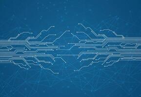 sfondo astratto con struttura del circuito di tecnologia. illustrazione della scheda madre elettronica. comunicazione e concetto di ingegneria. illustrazione vettoriale