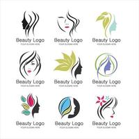 bellezza loghi elegante logo per attività commerciale relazionato bellezza moda e acconciature vettore