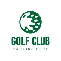 golf club logo design e all'aperto sport vettore golf bastone e palla modello illustrazione