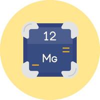 magnesio piatto cerchio icona vettore