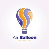 semplice colorato aria Palloncino logo vettore disegno, zeppelin illustrazione design modello