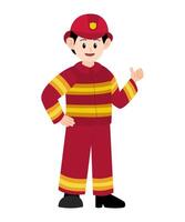 pompiere cartone animato personaggio elementi vettore