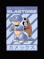 Stampa charizard blestoie vettore