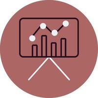 statistiche presentazione vettore icona