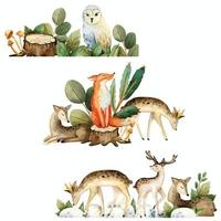 set di animali di natale illustrazione vettoriale