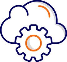 icona del vettore di cloud computing