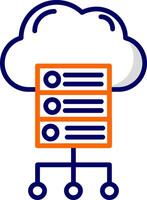 nube server vettore icona