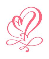 Segno di amore del cuore per sempre per Happy Valentines Day. Infinito simbolo romantico collegato, unire, passione e matrimonio. Modello per maglietta, carta, poster. Design elemento piatto. Illustrazione vettoriale