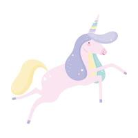 carino unicorno fantasy vettore