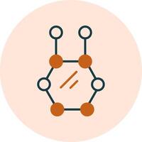 icona del vettore della molecola