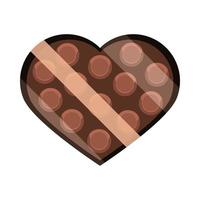 caramelle al cioccolato nel cuore vettore