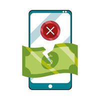 crisi finanziaria mobile vettore