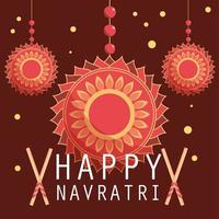 buona festa navratri vettore