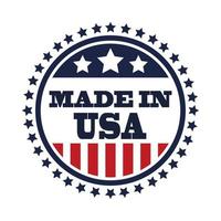 made in usa badge vettore
