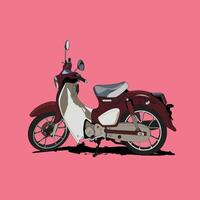 illustrazione vettore grafico di Vintage ▾ bicicletta con rosa sfondo