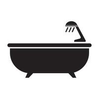 vasca da bagno icona logo vettore design modello