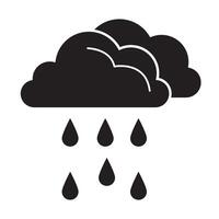 pioggia icona logo vettore design modello