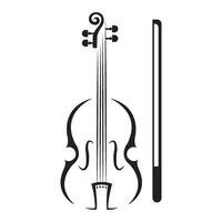 violino icona logo vettore design modello