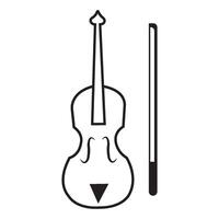 violino icona logo vettore design modello