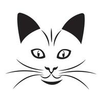 gatto testa icona logo vettore design modello