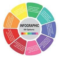 9 opzione attività commerciale Infografica vettore