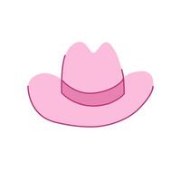 rosa cowboy cappello. cowgirl selvaggio ovest elementi scanalatura stile. vettore illustrazione