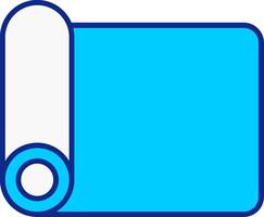 ginnasta stuoia blu pieno icona vettore