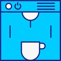 coffe creatore blu pieno icona vettore