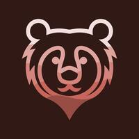 adorabile vettore logo di un' orso con un' moderno e minimalista approccio
