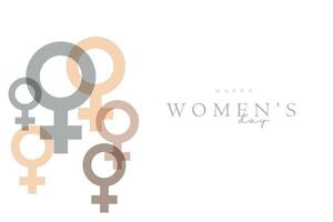 contento internazionale Da donna giorno, un' storia mese di donne striscione. piatto vettore illustrazione