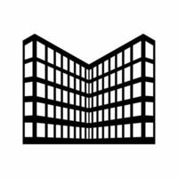 città edificio silhouette icona vettore. edificio silhouette può essere Usato come icona, simbolo o cartello. edificio icona per design di città, cittadina o appartamento vettore