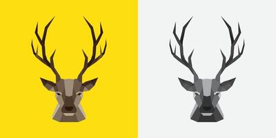 cervo testa logo design vettore modello